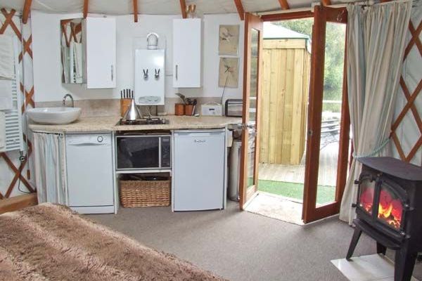 Lakeside Yurt Unusual Self Catering with Hot Tub 4