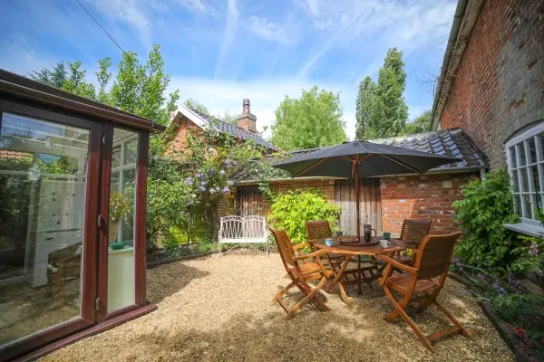 Rear courtyard garden