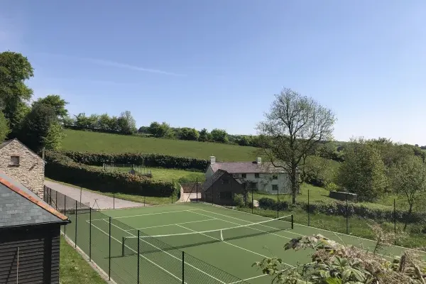 Middle Stolford Cottage and tennis courts