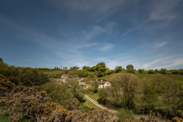 Middle Stolford from a walking path above the farm