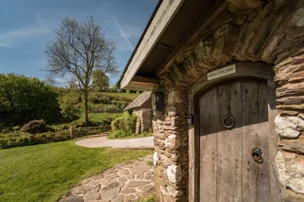 Middle Stolford doorway to The Brendon Hills