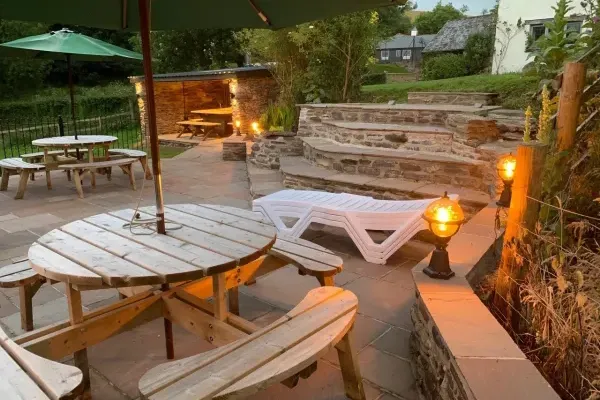 Terrace at Middle Stolford Cottage