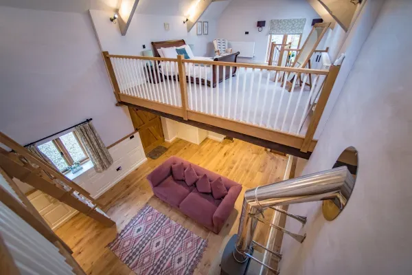 The Cow Shed from the mezzanine