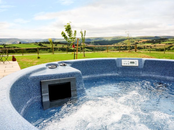Warm bubbly hot tub